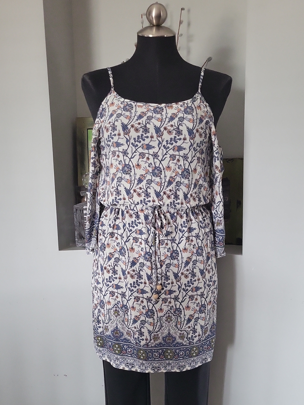 Papillon Floral Cold-Shoulder Sun Dress Womens size XS